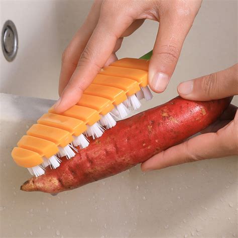 Yesbay Vegetable Cleaning Brush Carrot Shape Pp Adorable Potato