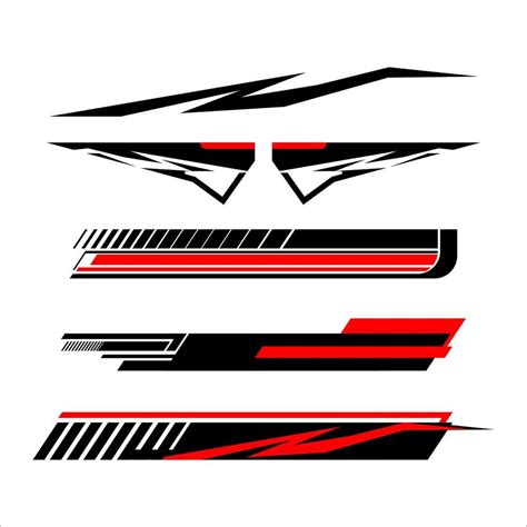 Set Of Simple Car Stripes Car Race Stripes Racing Stripes Sticker