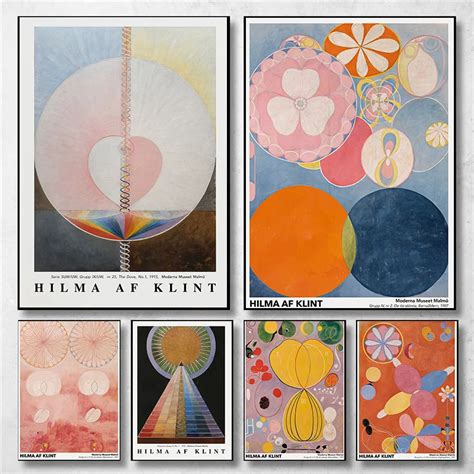 Hilma Af Klint The Dove Geometric Abstract Minimalist Mid Century Art