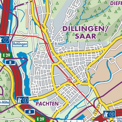 Dillingen Saar Stadtpl Ne Und Landkarten