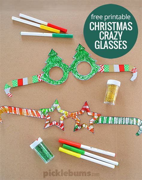 Free Printable Christmas Glasses Picklebums