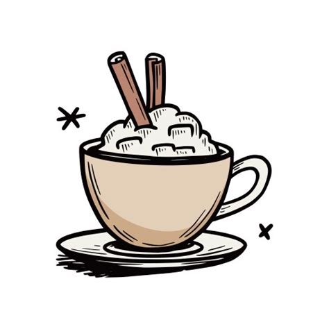 White Hot Chocolate Royalty Free Vector Image VectorStock