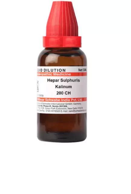 Dr Willmar Schwabe Inde Hepar Sulphuris Kalinum Ch Dilution Ml