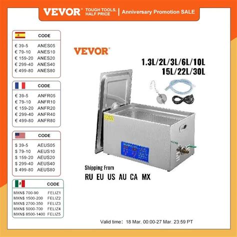 VEVOR Limpiador Ultras Nico Port Til Para El Hogar Lavaplatos Lavadora