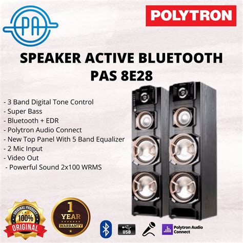 Jual Speaker Aktif Polytron Bluetooth Pas8e28 Pas 8e28 Active Speaker