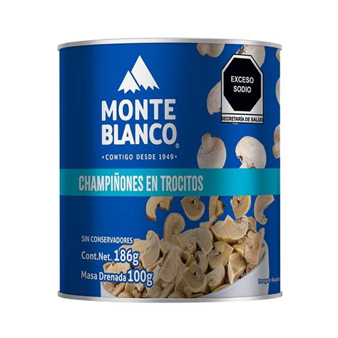 Champiñones Monteblanco en trocitos 186 g Walmart