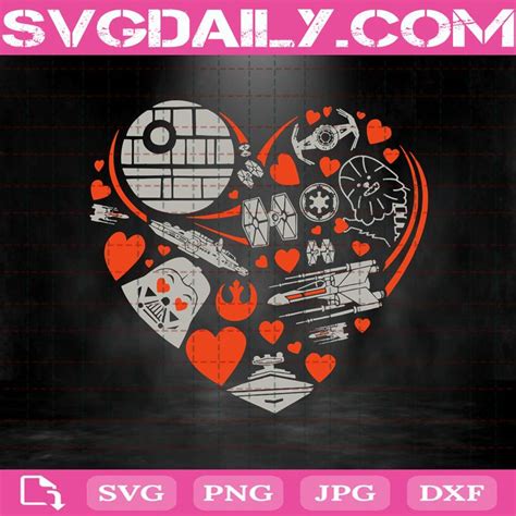 Star Wars Valentine S Day Heart Galaxy Svg Happy Valentine Svg Funny