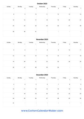 Quarterly Calendar 2023 - Q1 Q2 Q3 & Q4 Printable Templates