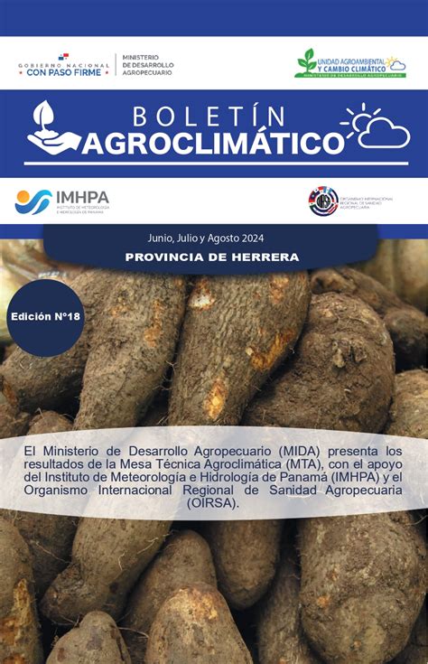 Bolet N Agroclim Tico Herrera Edici N N Junio Julio Agosto