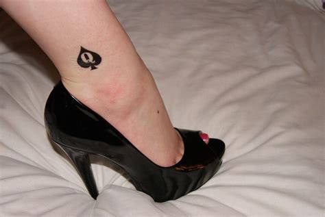 Queen Of Spades Mini Temporary Tattoo QOS Fetish BBC Hotwife FREE PP