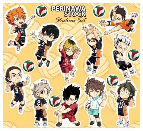 Haikyuu Stickers Set Haikyuu Sticker Set Anime Stickers Etsy