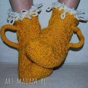 Buty handmade Paputy Kapcie bambosze prezent dla niej ღ art Madam pl