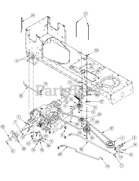 Cub Cadet Gt 1554 14ak13bk756 Cub Cadet 54 Garden Tractor 2005 2007 Drive System Parts