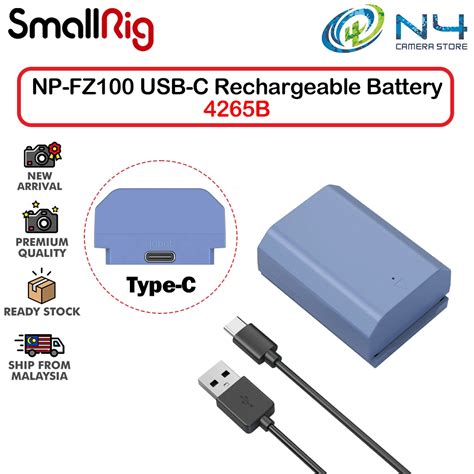 Smallrig NP FZ100 USB C Rechargeable Camera Battery For Sony ZV E1 A7C