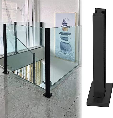 Amazon Metal Glass Railing Post Kit Black Stainless Steel Glass