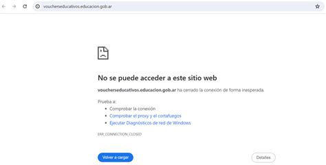 Se cayó el sistema en el primer día de inscripción de los vouchers