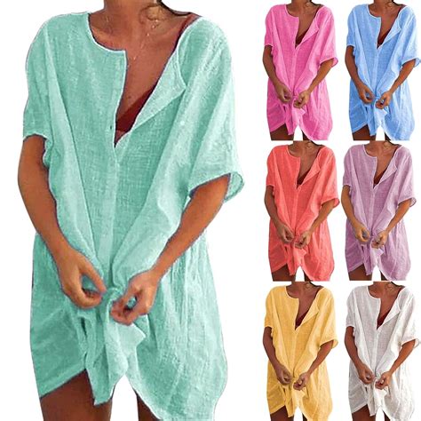 Hot Sale Masertor Women S Beach Bikini Cover Up Shirt Summer Swimsuit