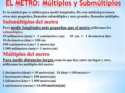 MULTIPLOS Y SUBMULTIPLOS DEL METRO LITRO Y KILOGRAMO Ppt Descargar