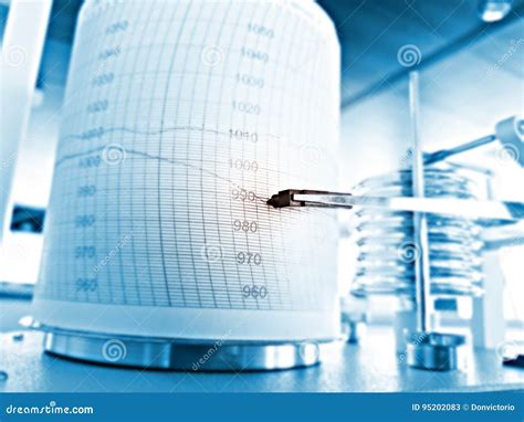 Atmospheric Pressure Graph Barograph Pressure Going Down Dropping