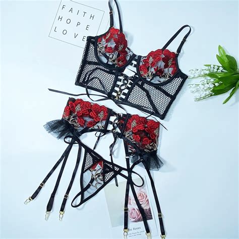 Buy Tooxika Erotic Lingerie New Women S Big Flower Embroidery Sexy High Quality Fun Women S