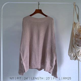 Baggy Nude Knitwear Women S Fashion Tops Longsleeves On Carousell
