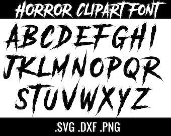 Nightmare Font Svg Dxf Eps Png Ttf Files Halloween Font Gothic