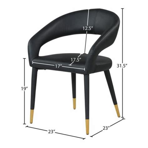 Destiny Faux Leather Dining Chair In Black Hyme Furniture