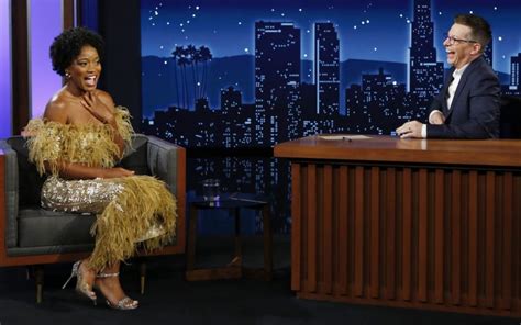 Wardrobe Breakdown Keke Palmer On Jimmy Kimmel Live Talking With Tami