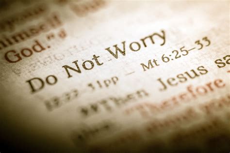 Do Not Worry About Your Life