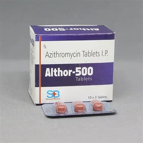 Althor Azithromycin Tablets IP Sherwell Biotech At Rs 600 Box In