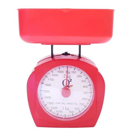 Jual Timbangan Dapur Manual Analog Kapasitas 2Kg Kitchen Scale Merah