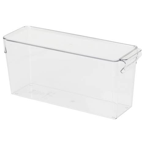 KLIPPKAKTUS storage box for fridge, clear, 12 ½x4x5 ½" - IKEA