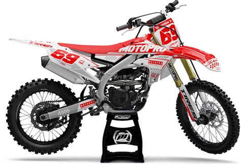 Custom Yamaha Dirt Bike Boost Red Graphics - FREE SHIPPING - MotoPro ...