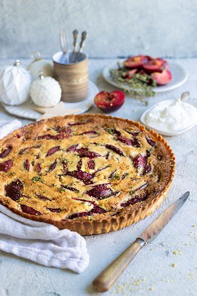 Delicious Festive Plum Frangipane Tart