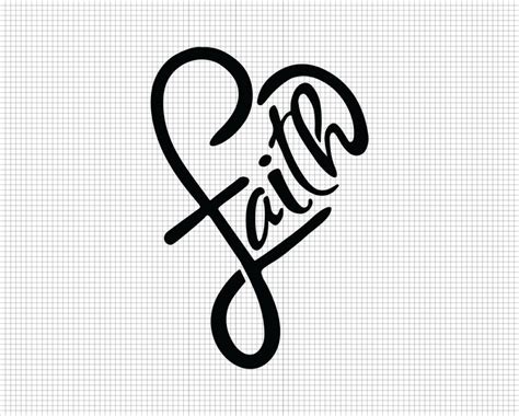 Faith With Heart Svg Heart Svg Faith Svg Religious Svg Etsy Israel