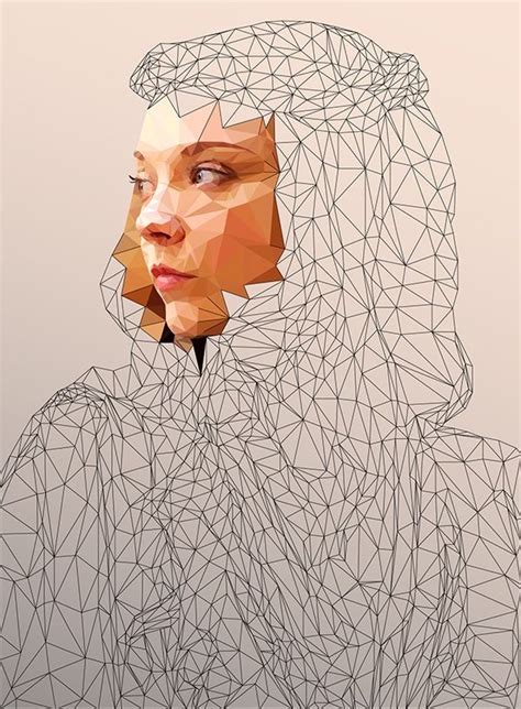 Pin by Juhee Joung on 콜라주 Polygon art Geometric portrait Low poly art