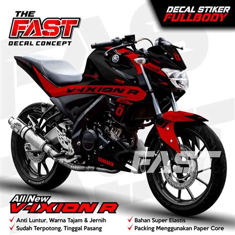 Jual Decal Vixion R All New V Ixion Fullbody Racing Variasi Hitam