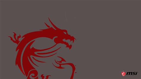 Download Msi 4k Red Dragon Grey Backdrop Wallpaper | Wallpapers.com