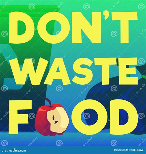 Food Waste Reduction Banner Or Poster Design Flat Vector Illustration