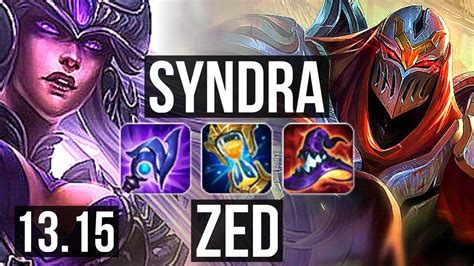 SYNDRA Vs ZED MID 11 1 8 1 8M Mastery Legendary 400 Games NA