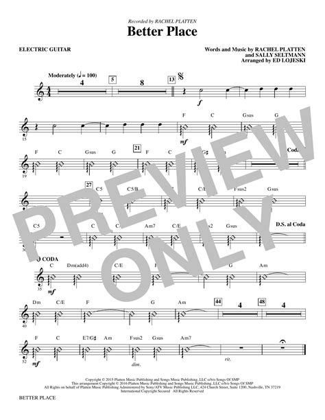 Better Place - Electric Guitar at Stanton's Sheet Music