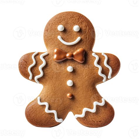 Ai Generated Gingerbread Men Cookie Isolated On Transparent Background