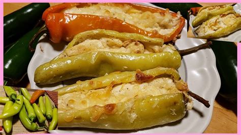 Easy Stuffed Banana Peppers Recipe Youtube