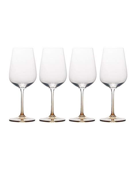 Godinger Meridian Stemless Wine Glasses Blue Set Of 4 Horchow