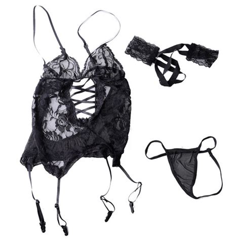 Us Fast Women Sexy Lingerie Sleepwear Dress Set Babydoll Lace G String Underwear Ebay