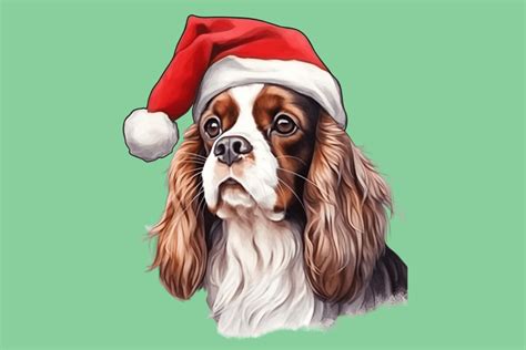 Christmas King Charles Spaniel PNG Graphic by DenizDigital · Creative ...