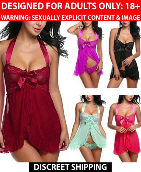 Sexy Lingerie Sleepwear Lace Women S G String Dress Underwear Babydoll