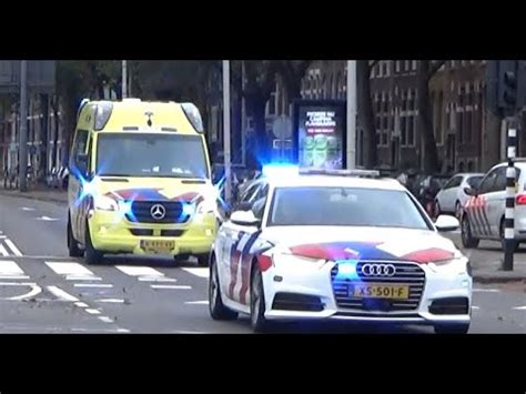 Eerste Video Politie Teamverkeer Begeleidt Ambulance Met