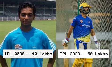 Salary Comparison Of 5 Players From 2008 To 2023 IPL