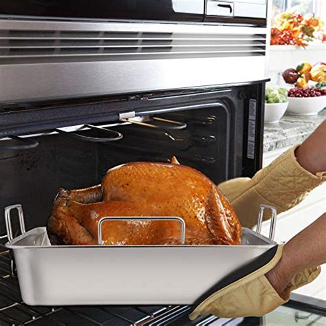 TeamFar Roasting Pan, 15 Inch Large Turkey Roaster - Cooks Pantry